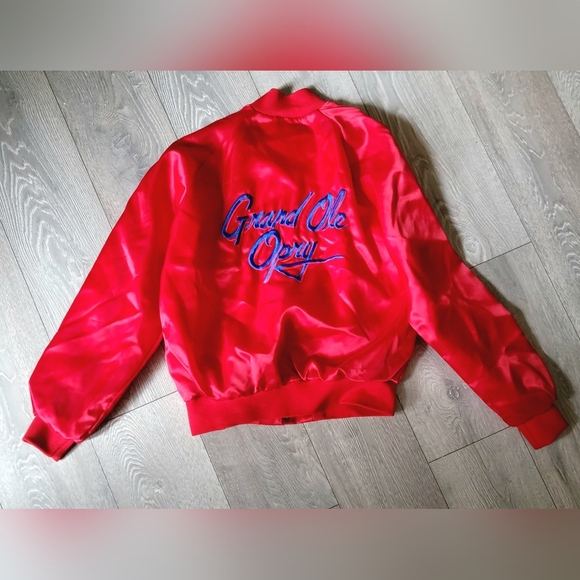 Vintage Red Grand Ole Opry Satin Jacket - Picture 1 of 3
